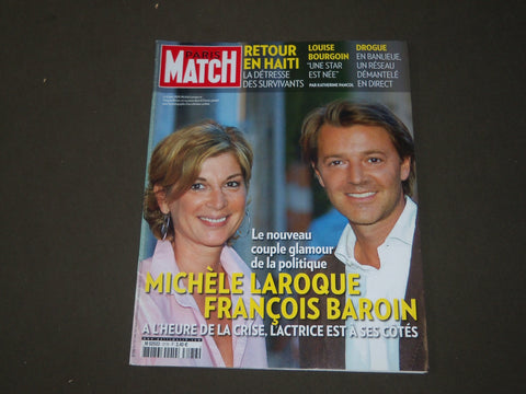 2010 APR 1-7 PARIS MATCH (FR.) MAGAZINE-MICHELE LAROQUE & FRANCOIS BARON-SP 9972