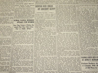 1923 FEBRUARY 21 NEW YORK TIMES - TOMB TREASURES REVISE IDEAS OF EGYPT - NT 7995