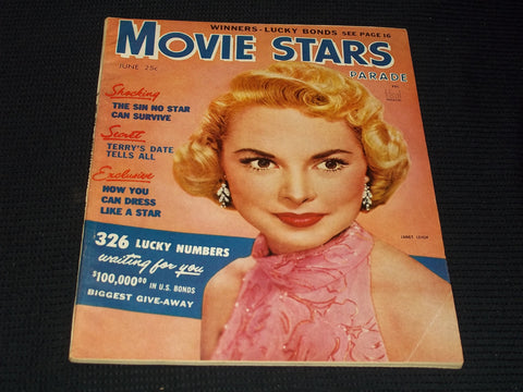 1954 JUNE MOVIE STARS PARADE MAGAZINE - JANET LEIGH COVER - E 13964