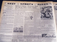 1941 AUG 7 CLEVELAND NEWS NEWSPAPER - MUSSOLINI'S SON LOSES LIFE PLANE - NT 7402