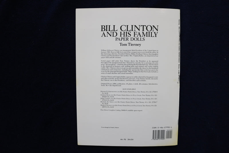 1989-1994 PRESIDENTIAL FAMILY PAPER DOLL BOOKS-LINCOLN-CLINTON-LOT OF 3 - O 3637