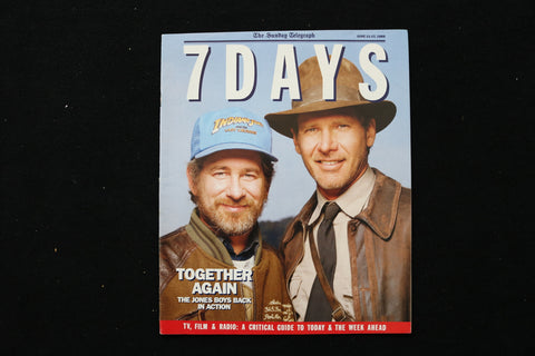 1989 JUNE 11-17 7 DAYS MAGAZINE - SPEILBERG & FORD COVER - E 24448