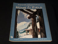 1934 JANUARY HOUSE BEAUTIFUL MAGAZINE BEAUTIFUL FRONT COVER & PHOTOS - E 2756