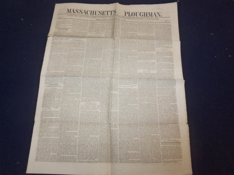 1849 JANUARY 6 MASSACHUSETTS PLOUGHMAN NEWSPAPER - QUINCY ADAMS - GOLD - NP 5159