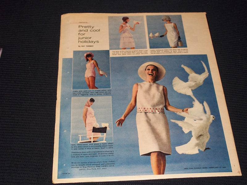 1965 FEBRUARY 21 SUNDAY NEW YORK NEWS COLOROTO MAGAZINE - WASHINGTON - E 13043