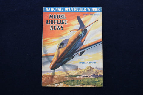 1950 DEC MODEL AIRPLANE NEWS MAGAZINE - DOUGLAS A2D SKYSHARK COVER - E 11492