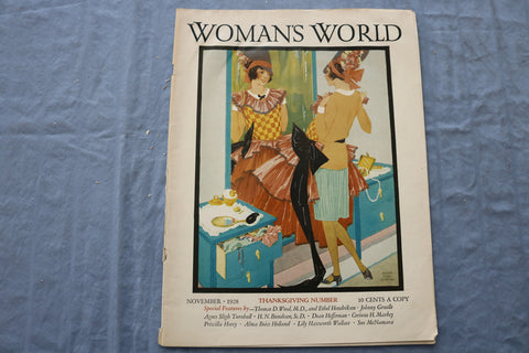1928 NOVEMBER WOMAN'S WORLD MAGAZINE - ILLUSTRATIONS/STORIES/ADS - SP 4783T