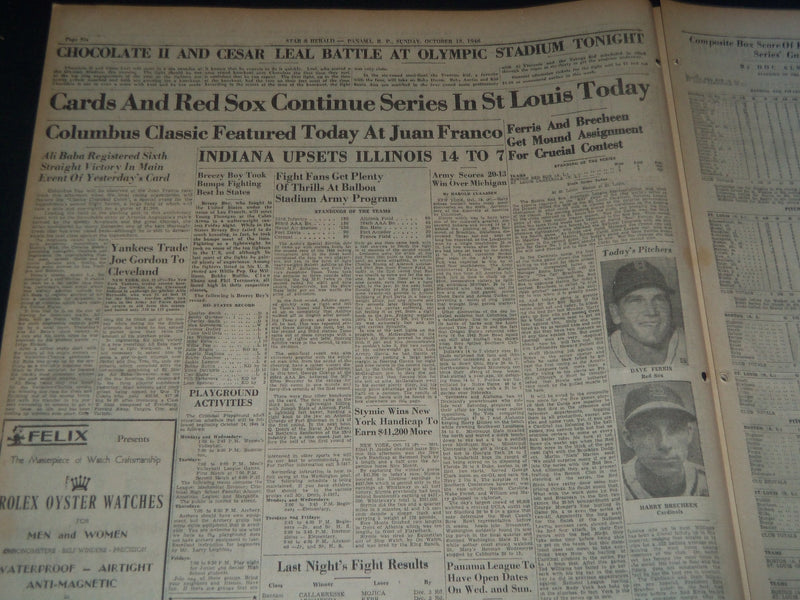 1946 OCT 13 PANAMA STAR & HERALD NEWSPAPER - JOSEPH STILWELL DIES - NT 7538