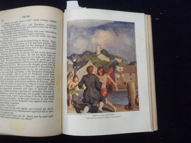 1928 DRUMS HARDCOVER BOOK BY JAMES BOYD, PICTURES BY N.C. WYETH - KD 8358