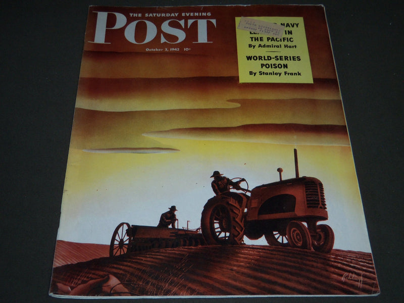1942 OCTOBER 3 THE SATURDAY EVENING POST MAGAZINE - ILLUSTRATED COVER - SP 393