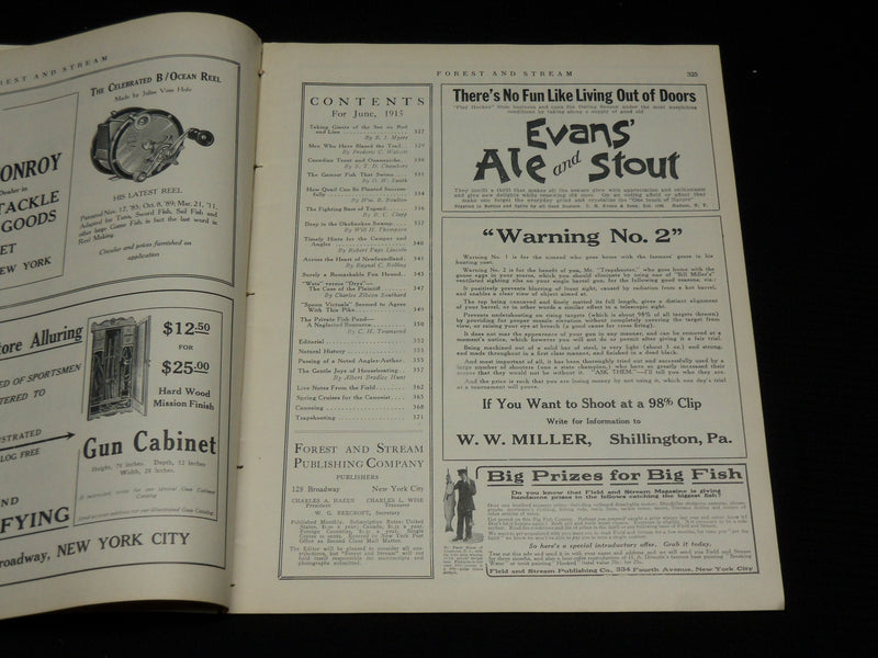 1915 JUNE FOREST AND STREAM MAGAZINE - NICE PHOTOS & ADS - SP 3743F