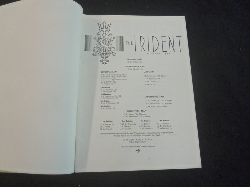 1935 TRIDENT MAGAZINE - JUNE WEEK - UNITED STATES NAVAL ACADEMY - B 5530T
