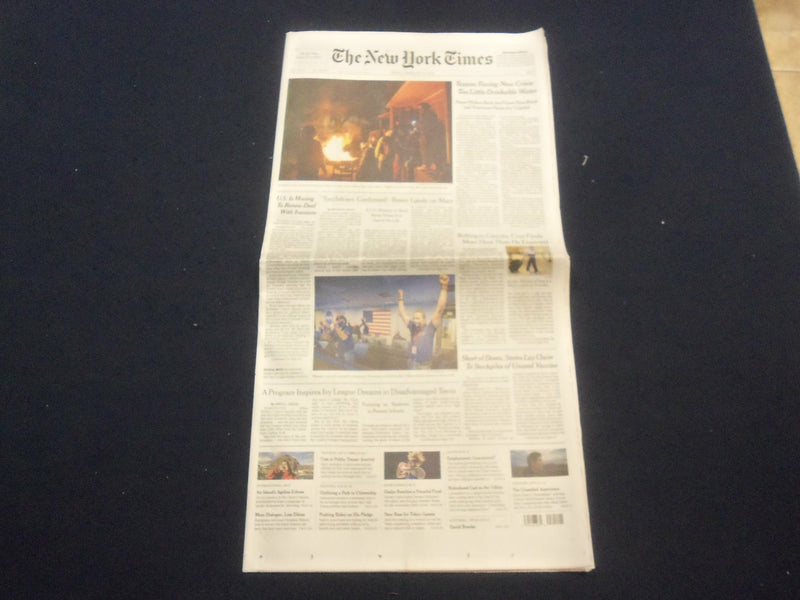 2021 FEB 19 NEW YORK TIMES -TEXANS: TOO LITTLE DRINKABLE WATER - CRUZ TO MEXICO