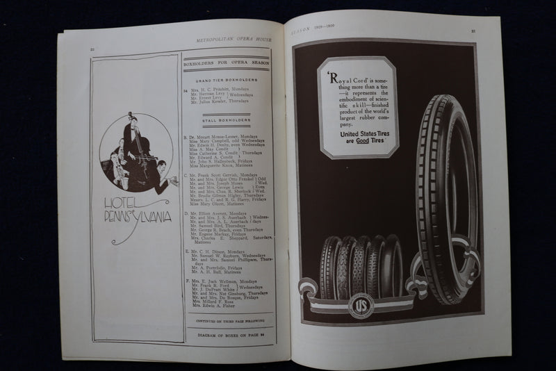 1920 MARCH 19 METROPOLITAN OPERA HOUSE - PARSIFAL PROGRAM - K 1610