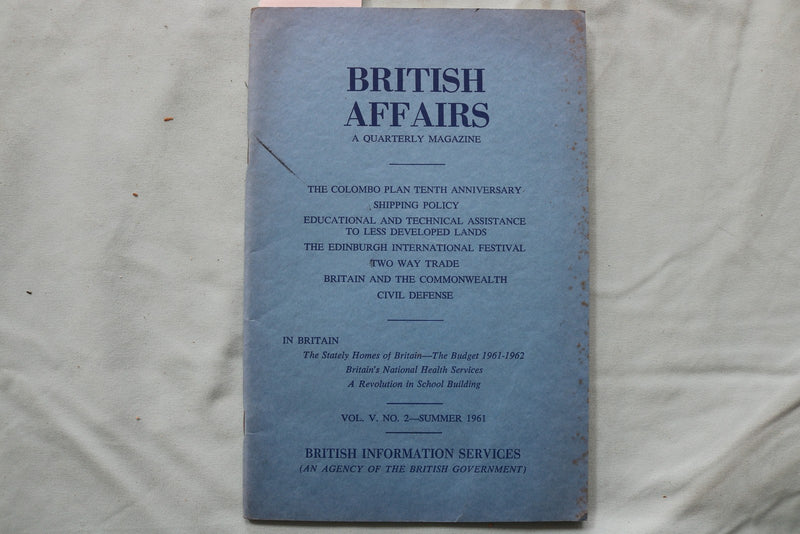 1959-1961 BRITISH AFFAIRS QUARTERLY MAGAZINE - LOT OF 2 - K 3263