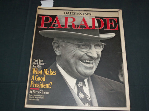 1988 APRIL 3 NEW YORK DAILY NEWS PARADE MAGAZINE - HARRY S. TRUMAN - NP 3537