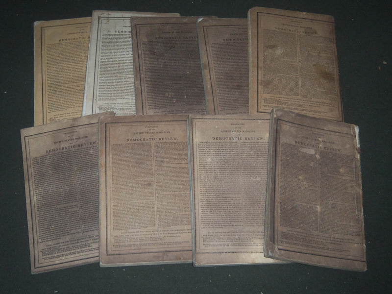 1838-1840 THE UNITED STATES MAGAZINE & DEMOCRATIC REVIEW LOT OF 9 - WR 1277
