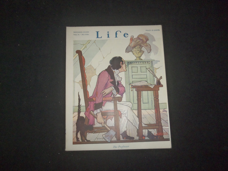 1920 NOVEMBER 25 LIFE MAGAZINE - THE PROFITEER - L 771M