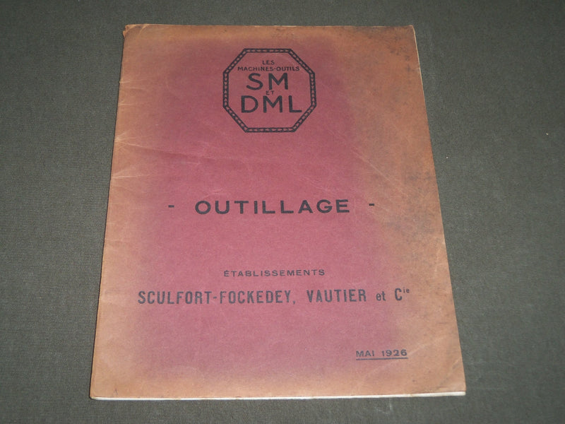 1926 MAY SCULFORT - FOCKEDEY VAUTIER ET CIE FRENCH CATALOGUE - SM DML - FR 341