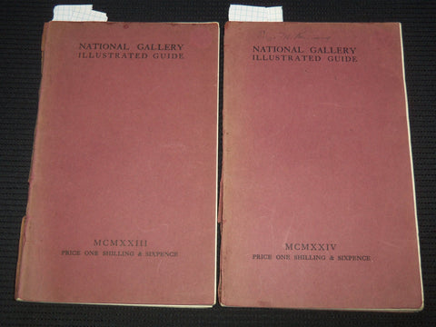 1923-1924 NATIONAL GALLERY ILLUSTRATED GUIDE BOOKS LOT OF 2 - J 8036