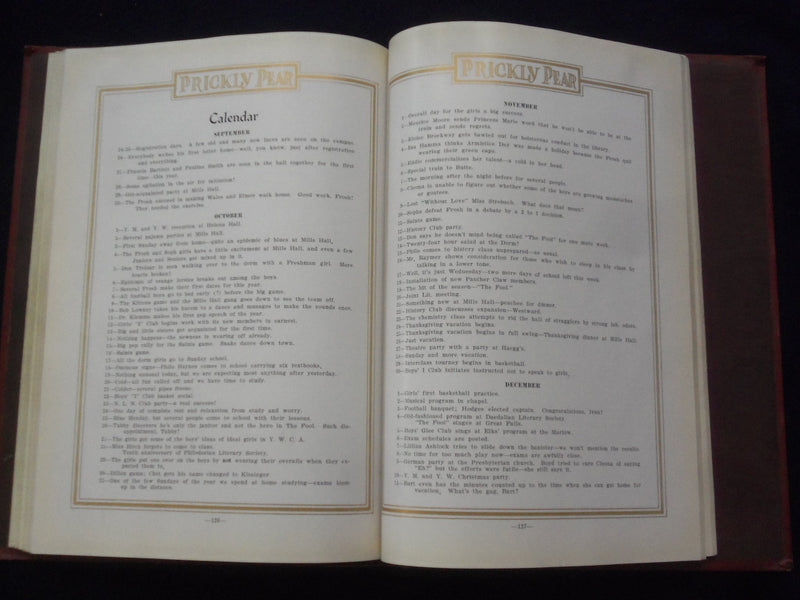 1927 THE PRICKLY PEAR INTERMOUNTAIN UNION COLLEGE YEARBOOK -HELENA, MT - YB 3115
