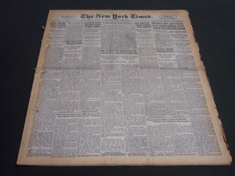 1930 APRIL 25 NEW YORK TIMES - ROME FLOCKS TO SEE MUSSOLINI WEDDING - NT 6686