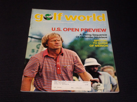 1981 JUNE 12 GOLF WORLD MAGAZINE - JACK NICKLAUS FRONT COVER - E 6871