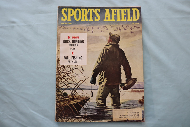 1957 OCTOBER SPORTS AFIELD MAGAZINE - DUCK HUNTING COVER - E 26600