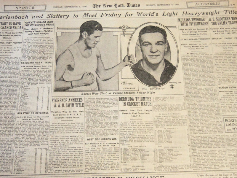 1925 SEPTEMBER 6 NEW YORK TIMES - JONES KEEPS TITLE BOROTRA UNCONSCIOUS- NT 6488