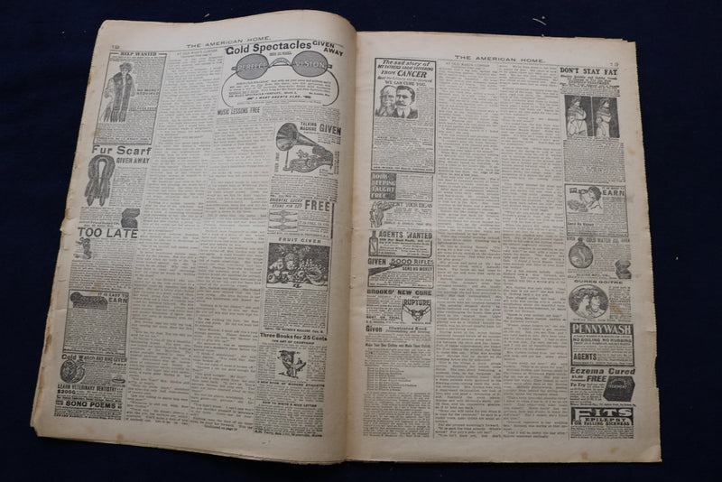 1907 OCTOBER THE AMERICAN HOME NEWSPAPER - NICE ILLUSTRATED COVER - NP 8691