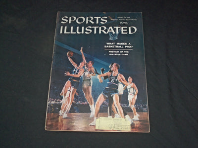 1958 JANUARY 20 SPORTS ILLUSTRATED MAGAZINE-WHAT MAKES A BASKETBALL PRO?-SP 8866