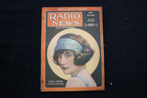 1928 MAY RADIO NEWS MAGAZINE - ELSIE THIEDE COVER - E 10567