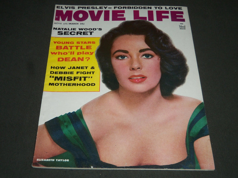 1957 MARCH MOVIE LIFE MAGAZINE - ELIZABETH TAYLOR COVER - ST 4991