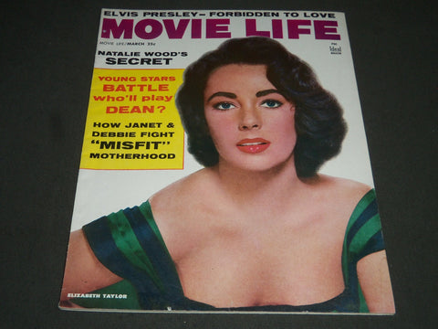 1957 MARCH MOVIE LIFE MAGAZINE - ELIZABETH TAYLOR COVER - ST 4991