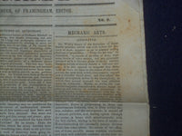 1846 NOVEMBER 28 MASSACHUSETTS PLOUGHMAN NEWSPAPER- AEROLITES- DR. WALL- NP 5137