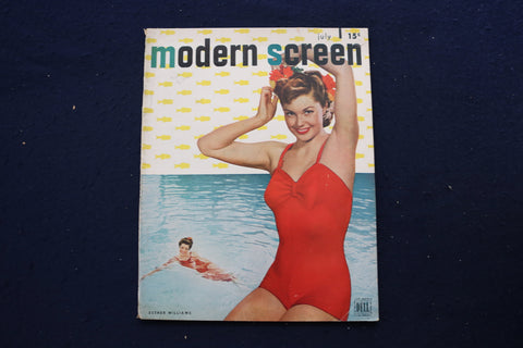 1947 JULY MODERN SCREEN MAGAZINE - ESTHER WILLIAMS COVER - E 17286