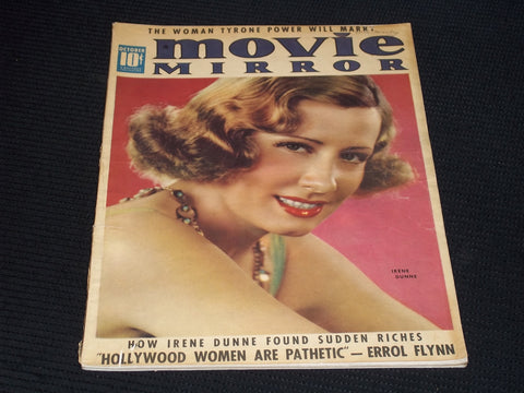 1938 OCTOBER MOVIE MIRROR MAGAZINE - IRENE DUNNE FRONT COVER - E 15366