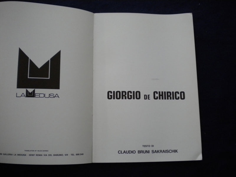 1977 GIORGIO DE CHIRICO SOFTCOVER BOOK BY CLAUDIO BRUNI SAKRAISCHIK - KD 8004