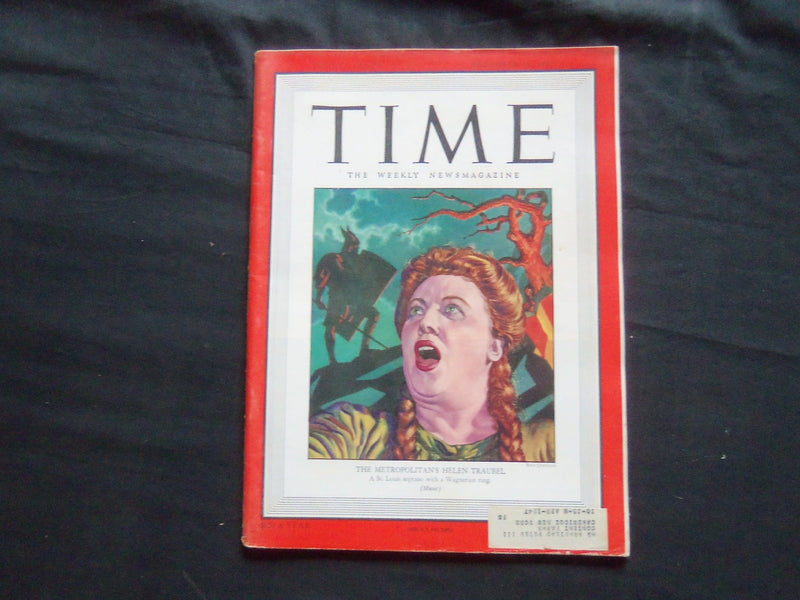 1946 NOVEMBER 11 TIME MAGAZINE - METROPOLITAN OPERA'S HELEN TRAUBEL - T 1046