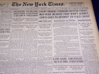 1937 FEBRUARY 3 NEW YORK TIMES - LEWIS GOES TO DETROIT TO FACE CRISIS - NT 2785
