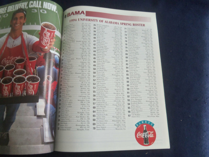 1994 ALABAMA FOOTBALL ILLUSTRATED MAGAZINE - UNIVERSITY OF ALABAMA - SP 1220Q