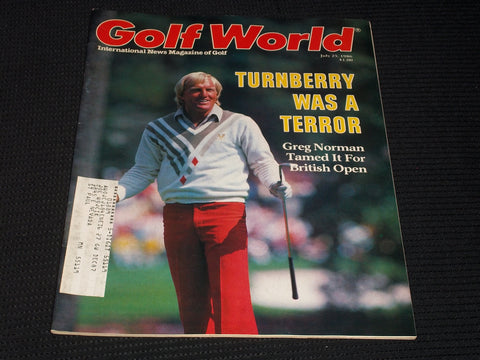 1986 JULY 25 GOLF WORLD MAGAZINE - GREG NORMAN FRONT COVER - E 5556A
