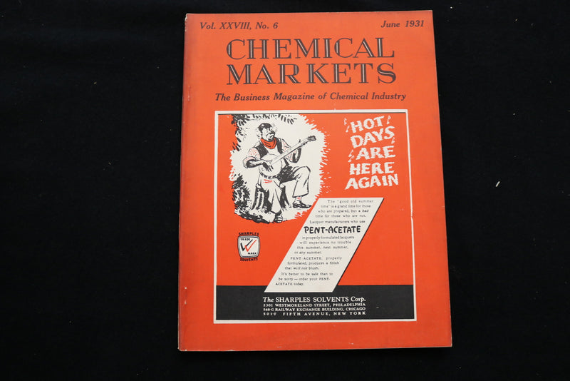 1931 JUNE CHEMICAL MARKETS MAGAZINE - HOT DAYS ARE HERE AGAIN COVER - B 177E
