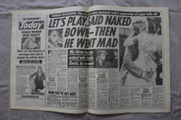 1987 OCTOBER 18 NEWS OF THE WORLD NEWSPAPER-DAVID BOWIE-YOU'VE GOT AIDS- NP 9302