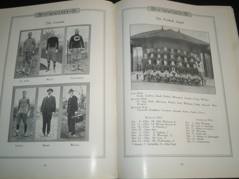 1914 MAKIO THE OHIO STATE UNIVERSITY YEARBOOK - BUCKEYES FOOTBALL - YB 1748
