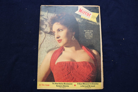 1953 OCTOBER 11 NY MIRROR MAGAZINE - GINA LOLLABRIGIDA COVER - E 22515