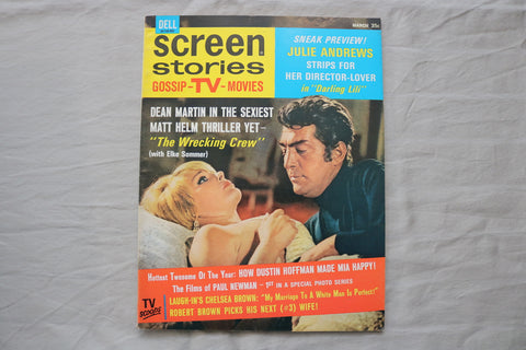 1969 MARCH SCREEN STORIES MAGAZINE - DEAN MARTIN & ELKE SOMMER COVER - E 19942