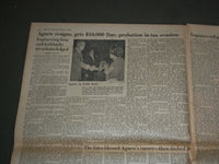1973 OCTOBER 11 THE BALTIMORE SUN - SPIRO AGNEW RESIGNS - COMPLETE - NP 2952