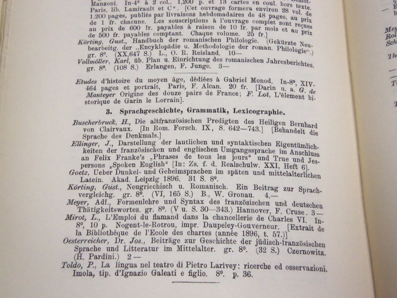 1896-1900 ZEITSCHRIFT FUR FRANZOSISCHE SPRACHE UND LITTERATUR LOT OF 18 - O 133