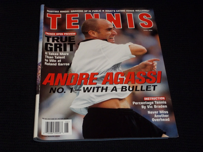 2000 JUNE TENNIS MAGAZINE - ANDRE AGASSI FRONT COVER - E 2228